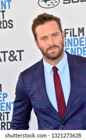 SANTA MONICA, CA. February 23, 2019: Armie Hammer At The 2019 Film Independent Spirit Awards.
Picture: Paul Smith/Featureflash
