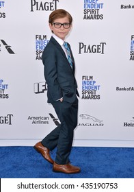 SANTA MONICA, CA - FEBRUARY 27, 2016: Jacob Tremblay At The 2016 Film Independent Spirit Awards On The Beach In Santa Monica, CA.