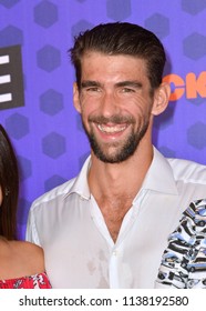 SANTA MONICA, CA. July 19, 2018: Michael Phelps At The Nickelodeon Kids' Choice Sports Awards 2018 At Barker Hangar