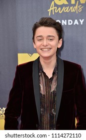 SANTA MONICA, CA - June 16, 2018: Stranger Things Star Noah Schnapp At The 2018 MTV Movie & TV Awards At The Barker Hanger, Santa Monica Airport