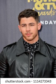 SANTA MONICA, CA - June 16, 2018: Nick Jonas At The 2018 MTV Movie & TV Awards At The Barker Hanger, Santa Monica Airport