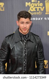 SANTA MONICA, CA - June 16, 2018: Nick Jonas At The 2018 MTV Movie & TV Awards At The Barker Hanger, Santa Monica Airport