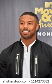 SANTA MONICA, CA - June 16, 2018: Michael B. Jordan At The 2018 MTV Movie & TV Awards At The Barker Hanger, Santa Monica Airport