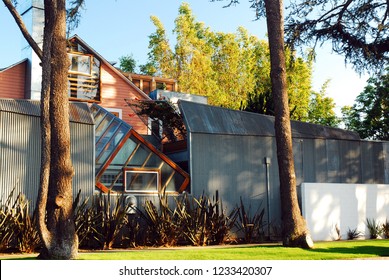 Santa Monica, CA, USA March 16,  Architect Frank Gehry Designed His Own Home In Santa Monica, California With His Signature Eclectic Style