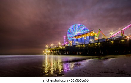 Santa Monica California Night Photography 