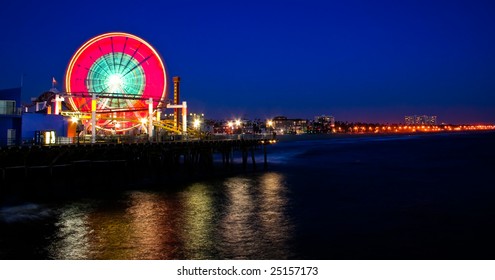 Santa Monica Pier At Night