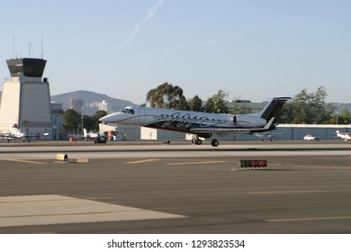 Santa Monica,CA USA May 29,2010: Private Jet Taking Off From Santa Monica Airport.