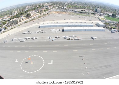 Santa Monica,CA/USA April 11,2011: Aerial Shot Of Santa Monica Airport And Runway.