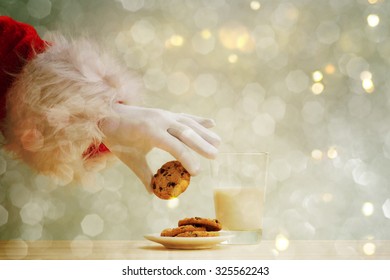 Santa picking cookie 