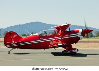 SANTA ROSA, CA - AUG 21: Tim Decker Pitts S-2B Pilot During The Wings Over Wine Country Air Show, On August 21, 2011, Sonoma County Airport, Santa Rosa, CA.