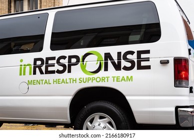 SANTA ROSA, CA, U.S.A. - JUUNE 4, 2022: Photo Of A Mental Health Support Team Van As Part Of The Local Police Department Entry In The Sonoma County Pride Event.