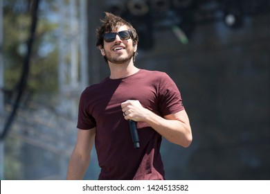 Santa Rosa, CA/USA: 6/14/2019: Morgan Evans Performs At Country Summer Music Festival. He's An Australian Country Music Singer And Married To Kelsea Ballerini. 