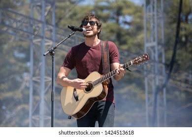 Santa Rosa, CA/USA: 6/14/2019: Morgan Evans Performs At Country Summer Music Festival. He's An Australian Country Music Singer And Married To Kelsea Ballerini. 