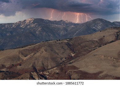 Santa Ynez Mountains At Sunset