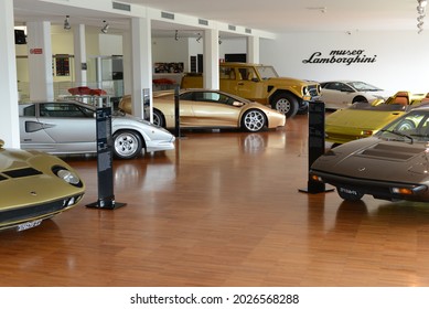 Sant'Agata Bolognese, ITALY - SEPTEMBER 1, 2014: Lamborghini Museum Exhibition 