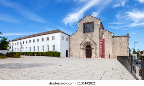 Santarem, Portugal - September 10, 2010: Sao Francisco Convent 13th Century Mendicant Gothic Architecture. Franciscan Religious Order.