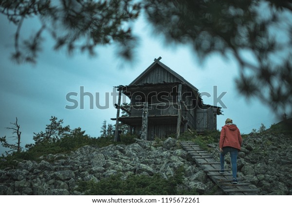 Santas Cabin Lapland Made Movie Summer Stock Photo Edit Now