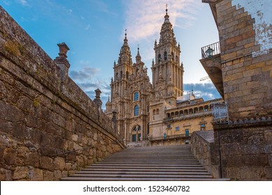 Santiago de Compostela Cathedral, Galicia, Spain in the morning