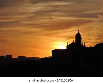 Santiago de Compostela evening sunset