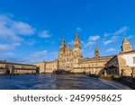 Santiago de Compostela, Spain. The cathedral of Santiago de Compostela. UNESCO World Heritage Site.