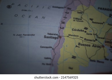 Santiago On World Political Map Stock Photo 2147569325 | Shutterstock