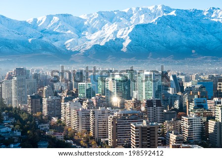 Santiago white cityscape