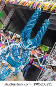Santo Domingo, Dominican Republic; 03-02-2014: National Dominican Carnival parade in the Santo Domingo Malecon, The lame devil, diablo cojuelo or Lechon  - Shutterstock ID 1905208231