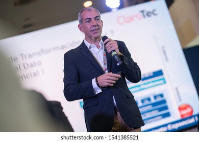 SANTO DOMINGO/DOMINICAN REPUBLIC - OCTOBER 25, 2019: Nokia Digital Transformation Global Lead, Agustín Pozo during ClaroTec 2019 conference. Technology event in Caribbean area by Claro Dominicana.