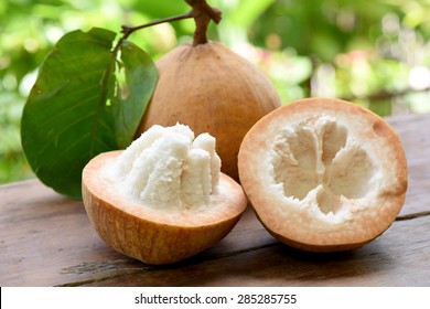 Santol Fruit On Wood