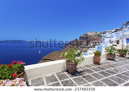 Santorini island in Greece 