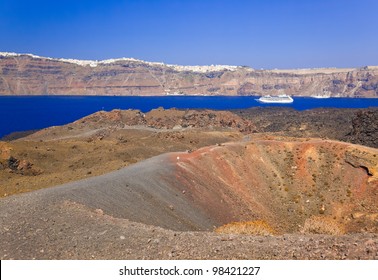 Santorini View From Volcano - Nature Background