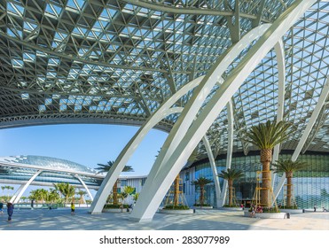 SANYA - CHINA, MAY 11 : Front Balcony Of CDF Mall, The World Largest Duty Free Shopping Center In Hainan China On May 11,2015