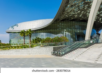 SANYA - CHINA, MAY 11 : Front Balcony Retail Store Of CDF Mall, The World Largest Duty Free Shopping Center In Hainan China On May 11,2015