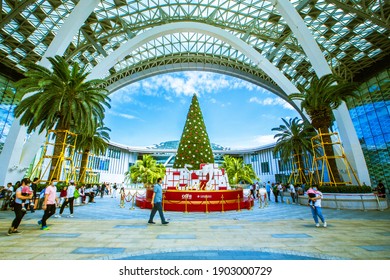 SANYA - CHINA,December 2020 :Building of CDF Mall, The world largest duty free shopping center in sanya Hainan China.