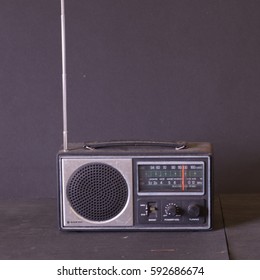 A Sanyo RP2800 Transistor Radio Dating From The 1979's Now Part Of A Private Collection In West Wales, UK In March 2017. 