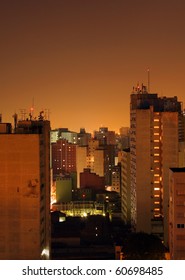 Sao Paolo Brazil Skyline At Night