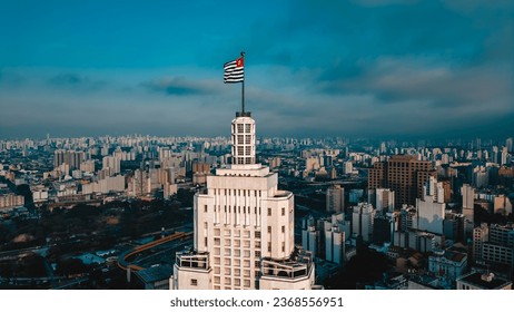 Sao Paulo Banespa Tower Height Skyscraper Building Architecture History Altino Arantes Urban Landmark Financial Center Heritage Observatory Lookout Farol Reinforced Concrete Elevators 20th Century SP - Powered by Shutterstock