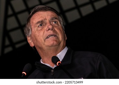 Sao Paulo, Brazil, August 09, 2022. Jair Messias Bolsonaro, Brazilian President In Press Conference.