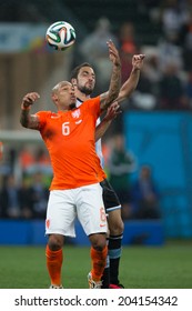 SAO PAULO, BRAZIL - July 9, 2014: Nigel De Jong The World Cup Semi-finals Game Between Netherlands And Argentina At Arena Corinthians