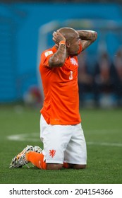 SAO PAULO, BRAZIL - July 9, 2014: Nigel De Jong During The World Cup Semi-finals Game Between Netherlands And Argentina At Arena Corinthians