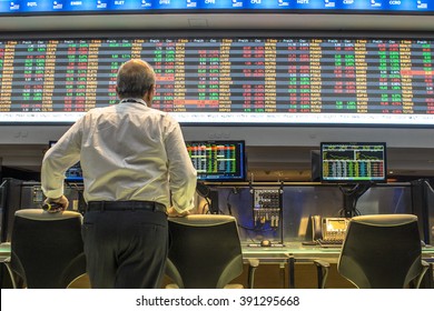 Sao Paulo, Brazil, March 14, 2016. Bovespa Stock Brokers Trading In Sao Paulo, Brazil