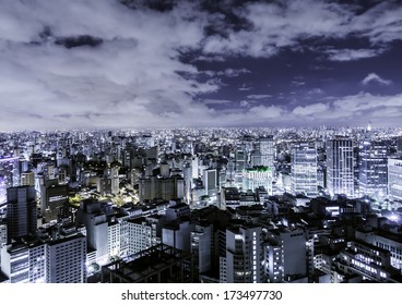 Sao Paulo In Brazil At Night