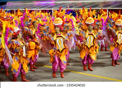 Sao Paulo
Mar 08, 2019
Members Of Unidos De Vila Maria Samba School Parade At The Anhembi Sambadrome, During The Winners Parade Of 2019 Carnival In Sao Paulo.