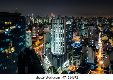 Sao Paulo Night Skyline - Brazil