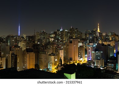 Sao Paulo Skyline At Night