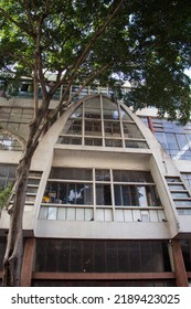 SAO PAULO, SP, BRAZIL - JULY 16, 2022: Casa Do Povo (People's House). The Iconic Historic Cultural Center Located On The Charming Tres Rios Street, In The Of Bom Retiro Neighborhood.