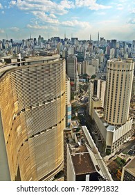 Sao Paulo View.  Copan Building Side. Brazil.