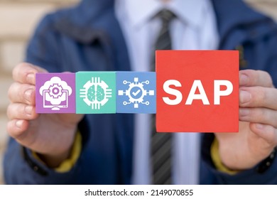 SAP - Business process automation software and management software concept. ERP enterprise resources planning system. SAP enterprise software to manage business operations and customer relations.