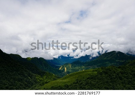 Sapa valley with cloudy sky