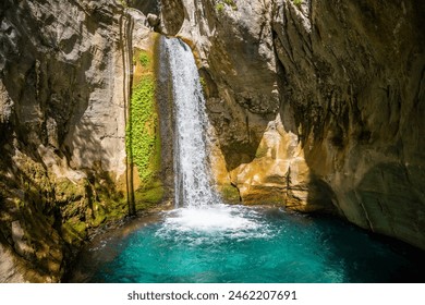 Sapadere canyon with cascades of waterfalls in the Taurus mountains near Alanya, Turkey. High quality photo - Powered by Shutterstock